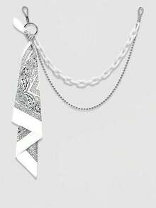 两件套嘻哈配饰：亚克力多层链条 + 方巾，休闲街头嘻哈风格 - 彩色 - 查看 14