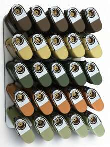 Caja de 25 encendedores flama tipo soplete recargable, textura mate - Verde Oscuro - Ver 5