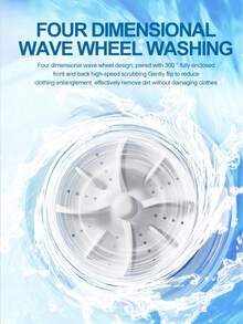 Mini Underwear Sock Washing Machine Home Use Fully Automatic Portable Laundry CupMustlong Battery Life - Multicolor - View 4