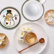 2pcs/4pcs/6pcs Silica Gel Snowman Pattern Placemats, Home Decor, Christmas, Christmas Gift, Christmas Decoration, Suitable For Dining Table, Coffee Bar, All Season Decoration, Washable Tablemats, Room Decor, Placemats, Coasters, Drain Mats, Kitchen Dining Table Mats, Indoor Outdoor Party Decor, Home Decor, Ideal Gift