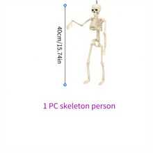 40/90cm Realistic Plastic Skeleton Decoration For Halloween, Haunted House, Holiday Scene Props