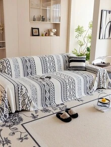 1 vỏ bọc ghế sofa phong cách Bohemian, chất liệu ấm áp mùa đông, mềm mại và thân thiện với da, thân thiện với thú cưng, chống trượt, chống bụi bẩn, chống trầy xước, có thể giặt bằng máy, phù hợp với mọi mùa, có thể sử dụng làm ghế sofa ngoài trời, phù hợp với ghế sofa 1 chỗ ngồi, 2 chỗ ngồi, 3 chỗ ngồi, 4 chỗ ngồi - Xám - Xem 6