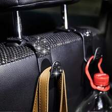 Sparkling Rhinestone Car Seat Headrest Hook, Durable Backseat Storage Hanger For Purse, Bag, Coat - Organizer Accessory, Fit For SUV, Truck, Sedan - one-size - View 5
