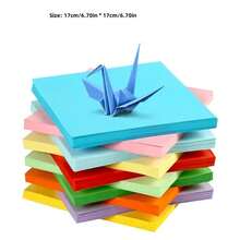 100 Bright Square Origami Sheets - Colorful Handmade Paper For Artistic Creation, Perfect For Paper Cranes And Decorative Design, With A Bright Multi-Color Option, Paper Art DIY Origami, Paper-Cutting, Handmade Colored Paper, Multiple Colors, Suitable For Handcrafting And Painting Cutting,For School Supplies,Back To School - Multicolor - View 19
