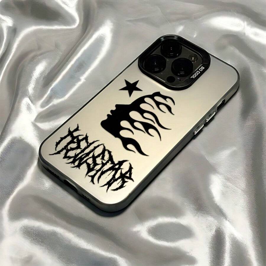 HellstarS Fashion Logo Case For IPhone 16, 15, 14, 13, 12, 11 Pro Max, X, XR, XS Max, 8, 7 Plus Drop Resistant Scrub Back Cover - 黑色 - 查看 1
