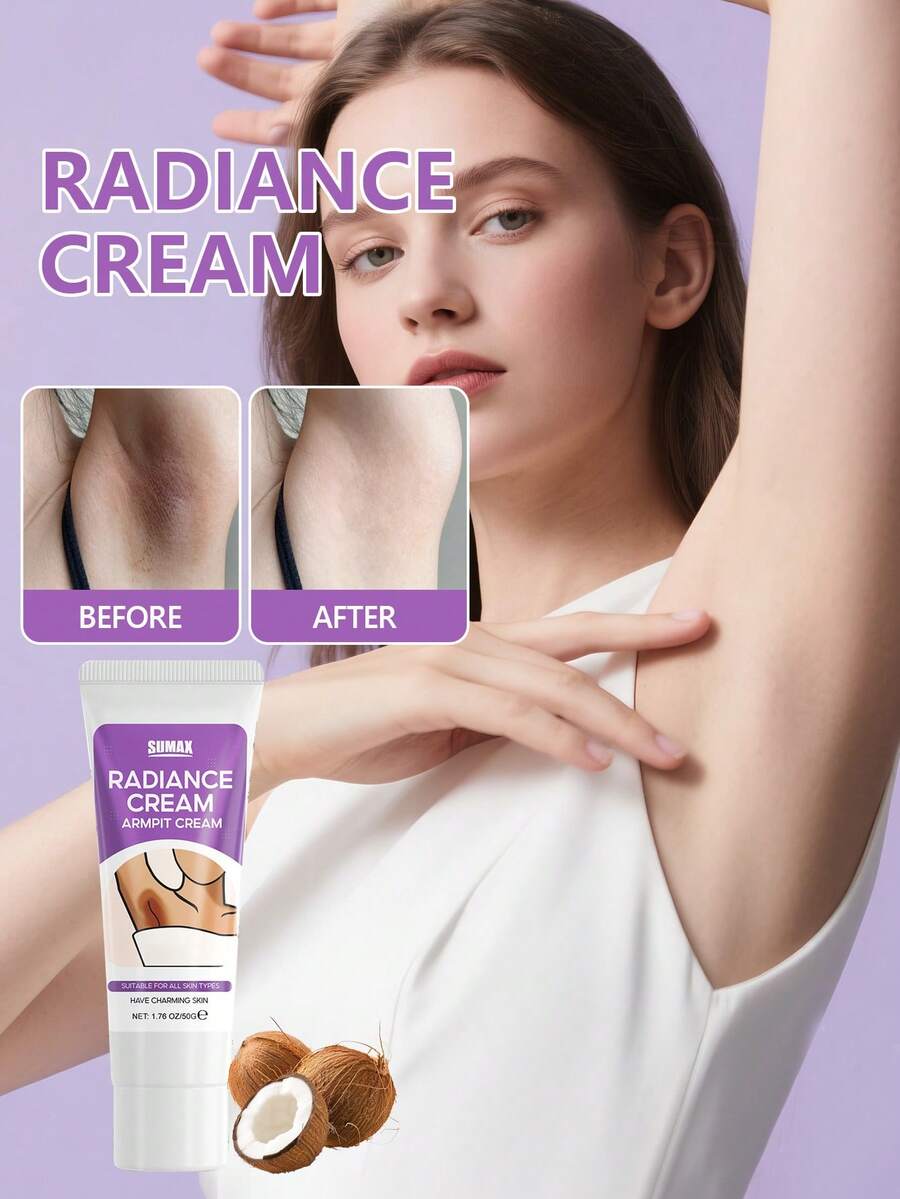 ​SUMAX Underarm Brightening Cream 50g/1.76oz - Niacinamide & Mulberry Extract Formula, Visibly Reduces Dark Elbows/Knees, Improves Skin Tone Evenness, Gentle Exfoliation For Body Care, Hypoallergenic - White - View 1