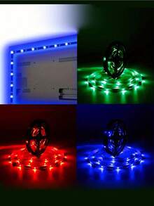 1 szt. 44-klawiszowa czarna taśma świetlna Bluetooth, inteligentna kontrola aplikacji, regulowana, wielokolorowa, odpowiednia do dekoracji mebli domowych, zmienne kolory, pokój gier, kuchnia, podświetlenie telewizora, sypialnia, oświetlenie dekoracyjne LED do świątecznej atmosfery imprezy