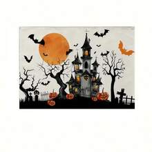 1/2/4/6 Piece Table Mat Set, Halloween Themed Style, Bat Pattern Print, Size 30x45 Cm. Polyester Halloween Placemats Are Suitable For Home Kitchens/Heat-Resistant Tablecloths, Easy To Clean, And Are Ideal Accessories For Home Kitchen Dining Tables. They Are Suitable For Family Gatherings And Indoor Occasions, And Are The Best Choice For Halloween Decoration.