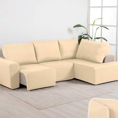 Capa Sofá L 3 Lugares Chaise Retrátil Reclinável Malha Gel Premium