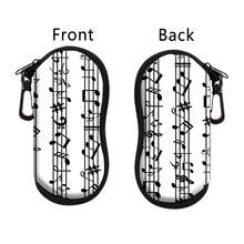 1pc Wave Art Painting Marble Eyewear Cases Cover Sunglasses Case Starry Sky Sun Moon Face Glasses Box With Zipper Portable Eyeglass Cases - Multicolor - View 15