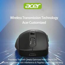 Acer Mouse OMR227: Switch Between Three Devices In Seconds (Bluetooth + 2.4G), Type-C Fast Charging, Long-Lasting Battery Life, Silent Buttons, Wear-Resistant Material, Minimalist And Lightweight, Perfect For Mobile Office Use, Multi-Device Wireless Charging Mouse, Black