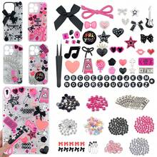 1050 Pcs Junk Phone Case Charms Kit, Charms For Customizing Cases, Kawaii Bow, Letter Beads, Nail Accessories, Flatback Pearls, Rhinestones, Cute Aesthetic Decor For Personalization - 預設 - 查看 7