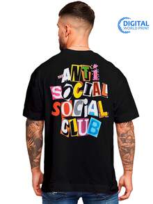 T-Shirt Oversized Shirt AntiSocial Social Club Collage Streetwear Premium Summer Winter T-Shirt - Đen_3235 - Xem 4