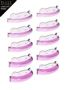 BLACKWINGS Self-Adhesive Skin Bear-Shaped 5pairs/Pack Translucent Purple Eyelash Perm Pad 5pairs/Pack Keratin Lash Curling Silicon Mold Eyelash Curler, Eyelash Lifting Tool, Makeup Beauty Tool, Reusable Lash Enhancing Pad - Baby Blue - View 8