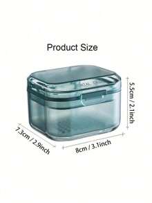 1/2 piezas Caja de almacenamiento de alineadores invisibles, caja de plástico para limpieza y almacenamiento de dentaduras postizas, soporte portátil para alineadores claros de Invisalign, caja de almacenamiento de dentaduras, recipiente portátil de baño para dentaduras, caja de almacenamiento de retenedores ortodónticos de doble capa, caja para soportes invisibles, caja de limpieza resistente para viajes con diseño de drenaje, apta para el hogar, el exterior y los viajes - Multicolor - Ver 21