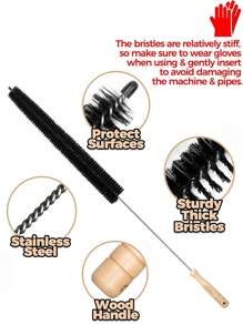 1 Pack Dryer Vent Cleaner Kit Dryer Lint Brush Vent Cleaner Long Flexible Refrigerator Dryer Lint Vent Trap Brush Gas Electric Fire Prevention Exhaust