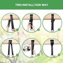 2pcs Heavy Duty Tree Swing Straps With Steel Carabiners - 2000 Lb Capacity, Easy Installation And Safer Lock Snap, Carry Pouch Included,Adult Party Games Suitable For Halloween/Christmas/Thanksgiving