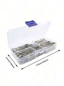 10-500pcs Steel Safety Pin, Modern Minimalist Safety Pin Set For Home - Silver - View 3