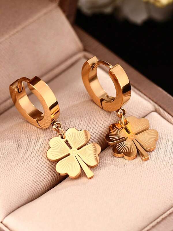 Delicate Titanium Steel Simple Double Butterfly Earrings, Studs & Pendants For Women Elegant Black Butterfly Earrings Pendant, Chic Mori Style