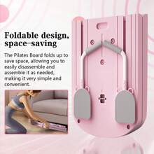 SIDIANBAN Pilates Board, Foldable Pilates Reformer Set, Multi-Purpose Pilates Reformer Board For Home, Pilates Exercise Sliding Board Fitness Equipment For Men, Women