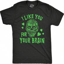 S  I Like You For Your Brain Funny Halloween Appse Graphic - 黑色9 - 查看 1