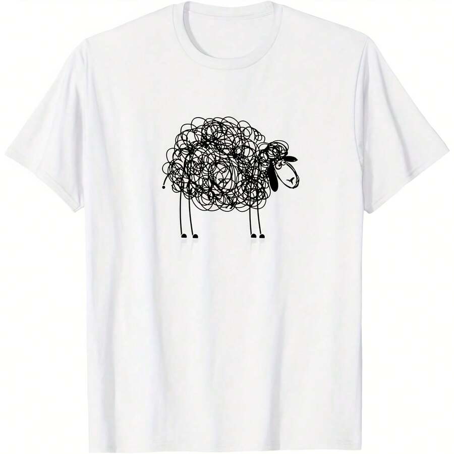 Black Sheep Doodled With Texta T-Shirt71 - White 7 - View 1