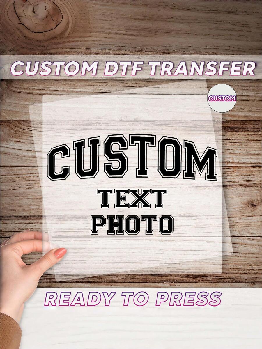 定制热转印贴纸 - 个性化DTF转印膜，适用于T恤、熨烫贴片、DTF转印膜、定制乙烯基贴纸、DIY热转印、个性化服装贴片、定制T恤印花、送朋友的礼物、DIY礼物、照片转印、个性化装饰、送给她的独特礼物、创意服装设计、个性化纺织标签、抱枕、DIY乙烯基熨烫贴片（可定制设计或照片）、节日日历、墙纸贴纸 - 多色 - 查看 1