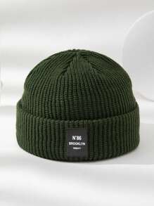 1 pieza Gorro de punto fino, suave y cómodo para otoño/invierno, adecuado para uso casual al aire libre, ideal para combinar con atuendos de otoño y como regalo
