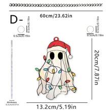 Halloween Ghost Sunlight Catcher, 2D Flat Acrylic Hanging Decoration, Suitable For Hanging In Corridors, By Windows, Outdoor Gardens, Study Rooms, Bedrooms, Living Rooms, Etc. Halloween Gift, Autumn Decoration Home Decor Halloween Decor Room Decor