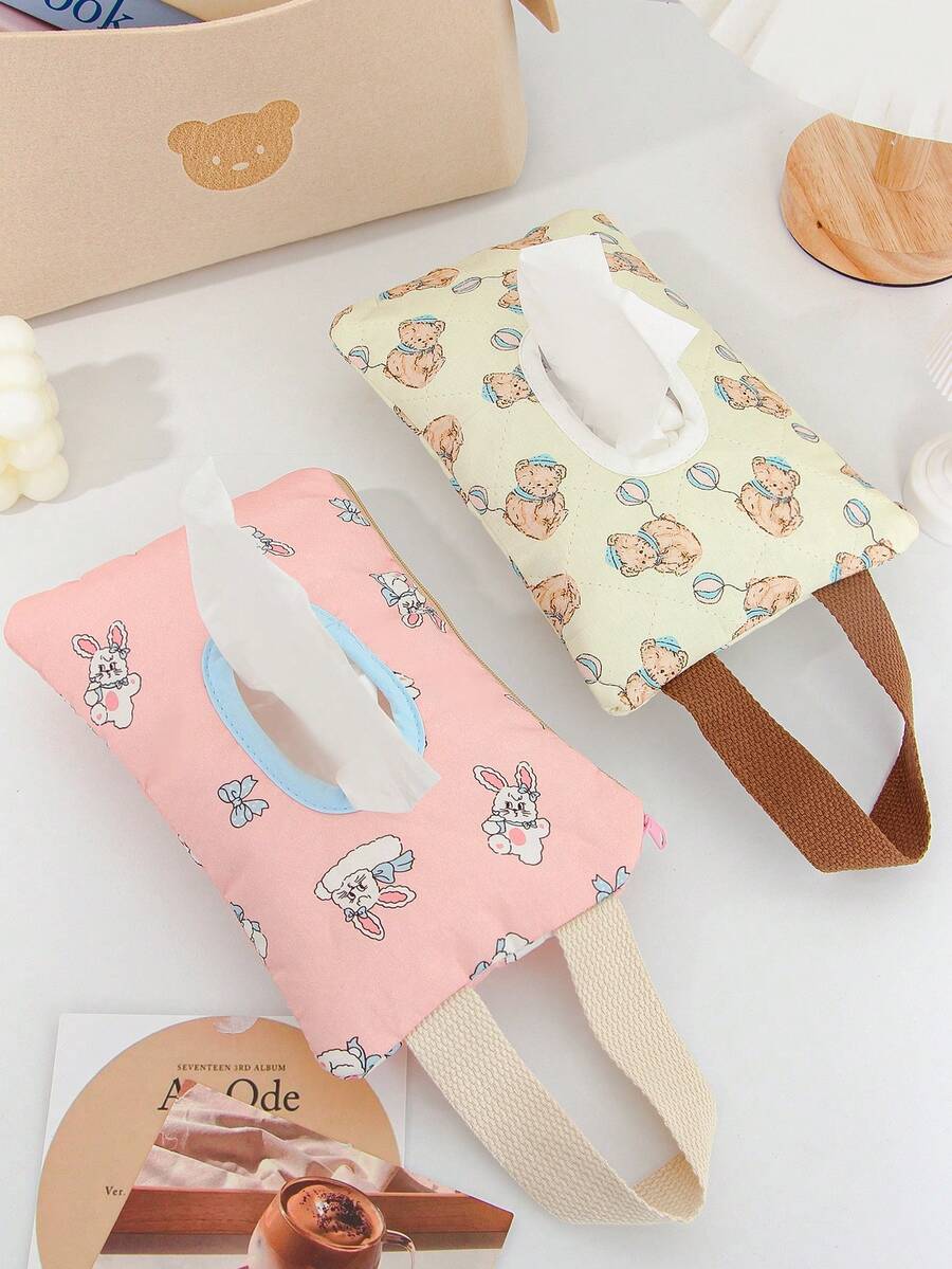 1 Stück praktische Taschentuchbox mit niedlichem Tiermuster, Schreibtischdekoration, Feuchttücher Aufbewahrungstasche, tragbare Taschentuchbox, auch zum Aufhängen, tragbare Taschentuch-Aufbewahrungstasche für Kinderwagen, Valentinstag Geschenke, Badezimmer Aufbewahrung, Büro Taschentuchaufbewahrung, Schlafzimmer Taschentuchaufbewahrung