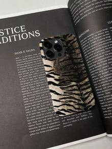 INS - Style Zebra Print Pattern IPhone Case For IPhone 17 Pro Max | Anti - Yellowing & Fade - Resistant | New Half - Cover Hard Shell|Compatible With IPhone 17 16 15 14 13 12 11 Plus Pro Max| Cute Gift For Friends & Self-Use,Back To School &Travel Essentialsx - Matte finish does not include buttons. - View 2