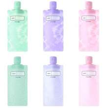 QY 6 PCS Travel Shampoo Pouches Refillable 3 OZ Liquid Pouches For Toiletry 90 Ml Empty Squeeze Pouch Portable Liquid Container For Hand Soap Lotion Face Cream 8502 - 如圖 - 查看 1