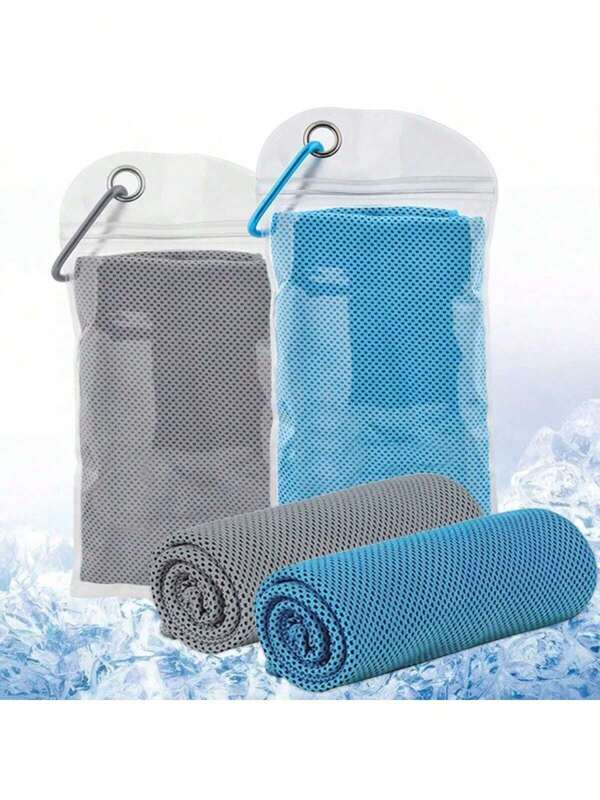 1pc, Breathable Fitness Towel, Summer Cool Sports Towel, Portable Outdoor Cooling Gym Ice Towel, Quick Dry Sweat Absorbent Towel Holiday Bathroom Decoration Travel Essentials Travel Accessories Beach Essentials, Suitable For Exercise, Hot Weather, Yoga, Camping, Fitness, Running, Travel And Other Occasions (11.8*35.4in)