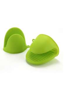 2pcs/Set Silicone Oven Glove & Pot Holder Set, Heat-Resistant Kitchen Gloves & Mini Pot Handle Cover For Cooking And Baking, Kitchen Stuff Camping Camping Stuff - Multicolor - View 11