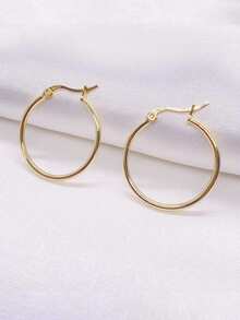 FOREVER QUEEN 1 par de brincos de argola Huggie de prata esterlina 925 para mulheres e meninas, brincos de argola hipoalergênicos e leves, brincos de argola circulares