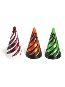 3Pcs Multi-Size Reversible Spiral Cone 3D Printed Anxiety Relief Fidget Toy,Decompression 3D Printed Double-Sided Spiral Cone - Colorful Gradient Structure, 1/2/5/10/20Pcs,Suitable As Halloween And Christmas Gifts, Metal Fiber Structure,Fidget Toys,Fidget,Sensory Toys
