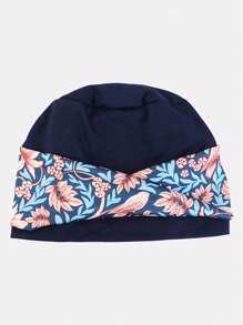 1pc Women's Printed Square Headscarf Hat, Turban Style Bohemian Headwrap, Suitable For Daily Use