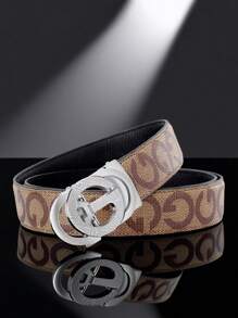 1件男士时尚合金字母自动扣皮带，A款，个性化多功能商务皮带，经久耐用，商务精英必备 - 也是一份绝佳的礼物选择。 - 彩色 - 查看 7