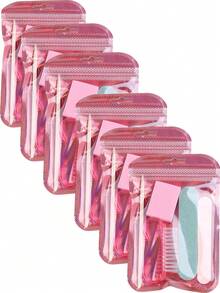 Bộ dụng cụ làm móng tay và móng chân mini màu hồng, bao gồm dũa móng, dũa móng hai mặt, cọ vẽ móng acrylic và que đánh bóng móng bằng gỗ - Bộ dụng cụ chăm sóc móng chuyên nghiệp tự làm tại nhà - Nhiều màu - Xem 13