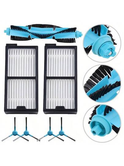 Accessories Cecotec Conga 5090 6090 7090 Robot Stofzuiger Cleaner, Including Removable Main Brush, HEPA Filter, Side Brush Edge view 4