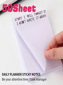 50 Sheets Inspirational Gifts Set Motivational Pens Inspirational Sticky Notes Positive Ballpoint Pens Quotes Notebooks Cute Note Pads Gift For Women Teachers Nurse School Office Supplies - 我會忘記的事情 - 查看 1