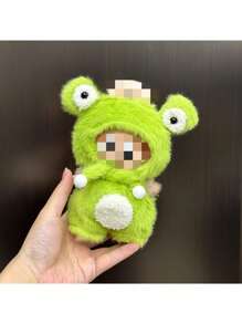 Conjunto de reemplazo de ropa y atuendo para muñecas Labulabu, juego de accesorios de moda premium con disfraces esponjosos y lindos de animales como perro, rana, elefante y oso para muñecas Labubuu de 17 cm/15 cm de pie/sentadas (sin muñeca)