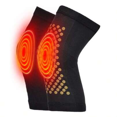 2Pcs  Natural Mugwort Knee Supports: Heated Therapy For Joint Pain Relief, Snug Fit – Ideal For Daily Activities & Post - Workout Recovery, Essential For Knee Health & Mobility