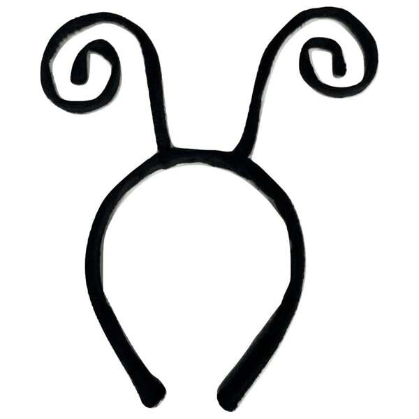 1 stuk zwarte fluwelen wormantenne hoofdband | Lieveheersbeestje bij insecten hoofdband kostuumaccessoires, unisex volwassen maat terug naar school