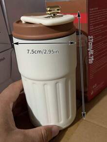 1 件不锈钢旅行杯，带吸管的保温杯，大容量防溢杯，适用于咖啡、冷饮、热茶和返校礼物 - 彩色 - 查看 15