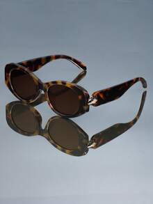 新款复古个性方形高档时尚眼镜女男简约百搭潮流朋克节日派对街拍走秀时尚眼镜 - 彩色 - 查看 3