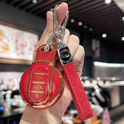 Funda de TPU para llave de coche, Funda para llavero para BMW MINI COOPER S ONE JCW F54 F55 F56 F57 F60 CLUBMAN COUNTRYMAN, Soporte para llavero con bolsa de identificación, Accesorios de coche, Adornos navideños