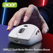 Acer 滑鼠OMR227 三台設備秒速切換（藍牙+2.4G） Type-C快充+持久續航 靜音按鍵耐磨材質 極簡輕薄 行動辦公室搭檔 多設備無線充電滑鼠 白色 - 白色 - 查看 5