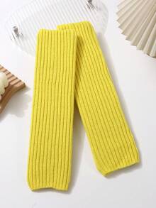 1 双女式条纹图案多色腿套，针织加厚保暖休闲腿套，中筒腿套，适合秋冬季 - 多色 - 查看 15