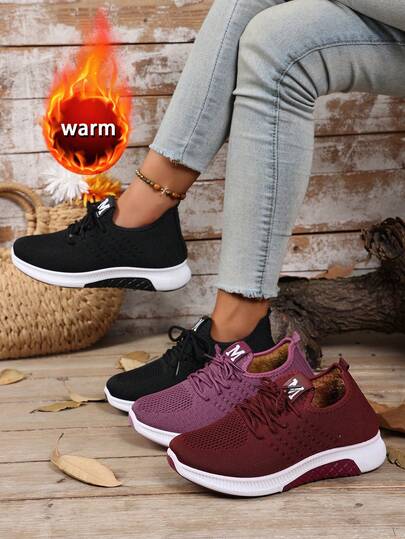 女式冬季雪地靴，保暖内衬，耐寒，轻便系带靴，纯色，多功能，软底，户外雪地靴，登山靴